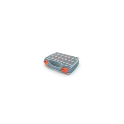 RS PRO 30 Cell Black, Orange Plastic Storage Box, 75mm x 310mm x 260mm