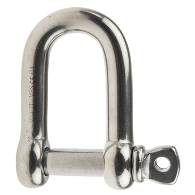 RS PRO D-Shackle, Stainless Steel, 0.75t