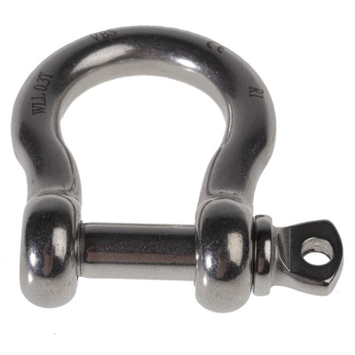 RS PRO Bow Shackle, Stainless Steel, 0.3t