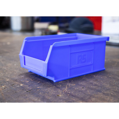 RS PRO PP Storage Bin, 76mm x 101mm, Blue