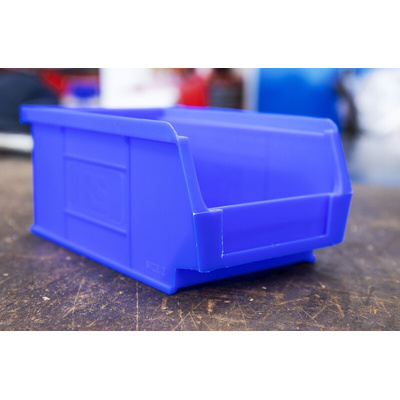 RS PRO PP Storage Bin, 76mm x 101mm, Blue