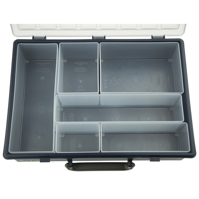 Raaco 6 Cell PP Compartment Box, 78mm x 338mm x 261mm