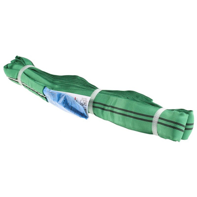 RS PRO 2m Green Lifting Sling Round, 2t