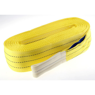 RS PRO 6m Yellow Lifting Sling Webbing, 3t