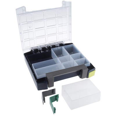 Raaco 4 Cell Blue Compartment Box, 342mm x 290mm x 247mm