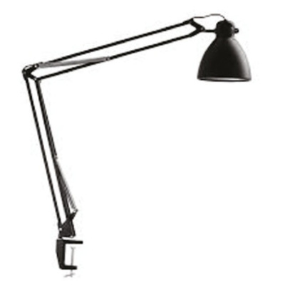 Luxo LED Desk Lamp, 8 W, Adjustable Arm, Black, 20 V, Lamp Included