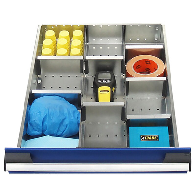 Bott Front-to-Back, Left-to-Right Divider Set for use with 100 mm Drawer, 525 W x 650 D Cubio Cabinet
