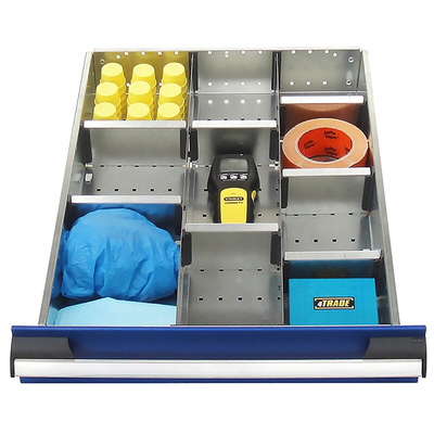 Bott Front-to-Back, Left-to-Right Divider Set for use with 100 mm Drawer, 525 W x 650 D Cubio Cabinet