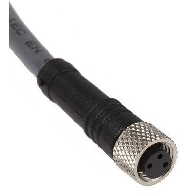 Alpha Wire, Alpha Connect Series, Straight M8 to Unterminated Cordset, 3 Core 3m Cable