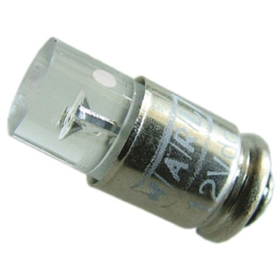 LED Reflector Bulb, Midget Groove, Yellow, Single Chip, 4.9mm dia., 24 → 28V dc