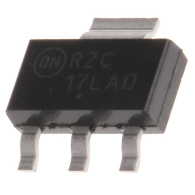 onsemi NCP1117LPSTADT3G, 1 Low Dropout Voltage, Voltage Regulator 1.1A, 1.25 → 10.6 V 3+Tab-Pin, SOT-223