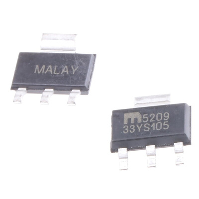Microchip MIC5209-3.3YS-TR, 1 Low Dropout Voltage, Voltage Regulator 500mA, 3.3 V 3+Tab-Pin, SOT-223