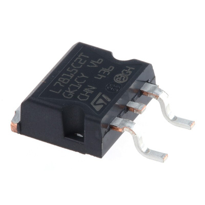 STMicroelectronics L7815CD2T-TR, 1 Linear Voltage, Voltage Regulator 1.5A, 15 V 3-Pin, D2PAK