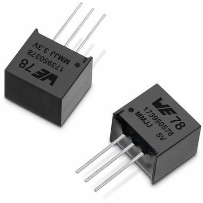 Wurth Elektronik 173010378, 1 Linear Voltage, Voltage Regulator 1A, 3.3 V 3-Pin, SIP
