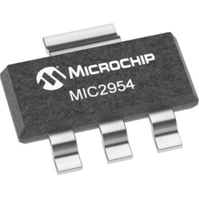 Microchip MIC2954-03WS, 1 Low Dropout Voltage, Voltage Regulator 250mA, 1.24 → 29 V 3 + Tab-Pin, SOT-223