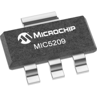 Microchip MIC5209-2.5YS, 1 Low Dropout Voltage, Voltage Regulator 500mA, 2.5 V 3 + Tab-Pin, SOT-223