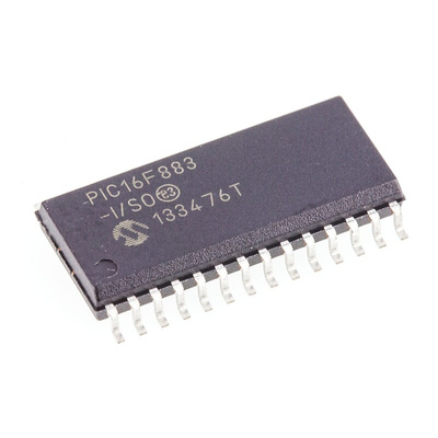 Microchip PIC16F883-I/SO, 8bit PIC Microcontroller, PIC16F, 20MHz, 4096 words Flash, 28-Pin SOIC