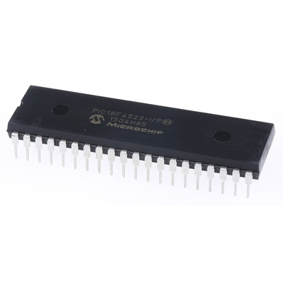 Microchip PIC18F4523-I/P, 8bit PIC Microcontroller, PIC18F, 40MHz, 32 kB, 256 B Flash, 40-Pin PDIP