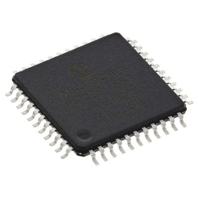 Microchip PIC18F4553-I/PT, 8bit PIC Microcontroller, PIC18F, 48MHz, 32 kB, 256 B Flash, 44-Pin TQFP