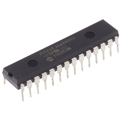 Microchip PIC24FJ64GA002-I/SP, 16bit PIC Microcontroller, PIC24FJ, 32MHz, 64 kB Flash, 28-Pin SPDIP