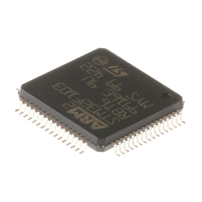 STMicroelectronics STM32F103RBT6, 32bit ARM Cortex M3 Microcontroller, STM32F1, 72MHz, 128 kB Flash, 64-Pin LQFP