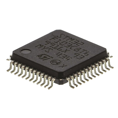 STMicroelectronics STM32F103C8T6, 32bit ARM Cortex M3 Microcontroller, STM32F1, 72MHz, 64 kB Flash, 48-Pin LQFP