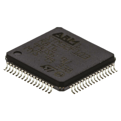 STMicroelectronics STM32F103R8T6, 32bit ARM Cortex M3 Microcontroller, STM32F1, 72MHz, 64 kB Flash, 64-Pin LQFP