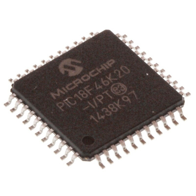 Microchip PIC18F46K20-I/PT, 8bit PIC Microcontroller, PIC18F, 64MHz, 1.024 kB, 64 kB Flash, 44-Pin TQFP
