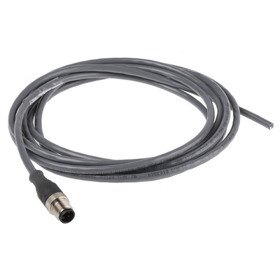 Alpha Wire, Alpha Connect Series, Straight M12 to Unterminated Cordset, 4 Core 3m Cable