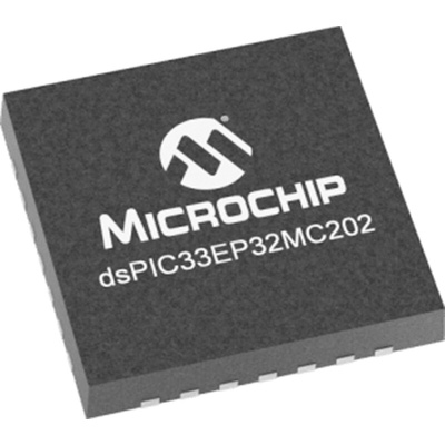 DSPIC33EP32MC202-I/MM Microchip DSPIC, 16bit Digital Signal Processor 60MHz 32 kB Flash 28-Pin QFN