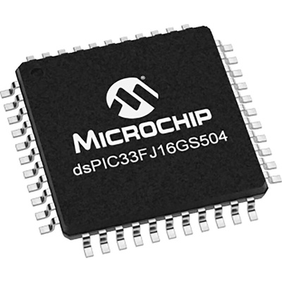 DSPIC33FJ16GS504-E/PT Microchip DSPIC33FJ16GS504, 16bit Digital Signal Processor 40MHz 16 kB Flash 44-Pin TQFP