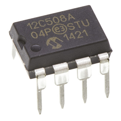 Microchip PIC12C508A-04/P, 8bit PIC Microcontroller, PIC12C, 4MHz, 512 EPROM, 8-Pin PDIP