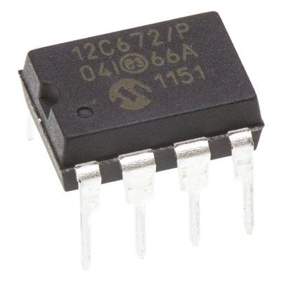 Microchip PIC12C672-04I/P, 8bit PIC Microcontroller, PIC12C, 4MHz, 2048 EPROM, 8-Pin PDIP