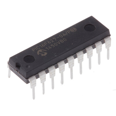 Microchip PIC16F627-04/P, 8bit PIC Microcontroller, PIC16F, 4MHz, 1024 x 14 words, 128 x 8 words Flash, 18-Pin PDIP