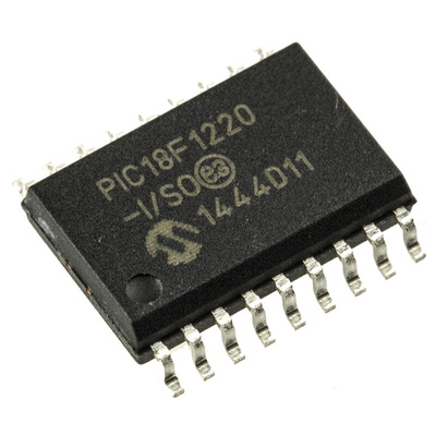 Microchip PIC18F1220-I/SO, 8bit PIC Microcontroller, PIC18F, 40MHz, 4 kB, 256 B Flash, 18-Pin SOIC
