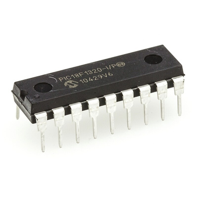 Microchip PIC18F1320-I/P, 8bit PIC Microcontroller, PIC18F, 40MHz, 8 kB, 256 B Flash, 18-Pin PDIP