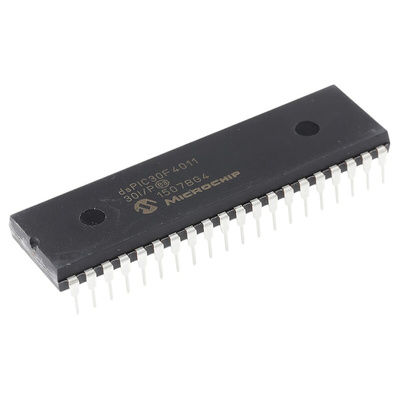 DSPIC30F4011-30I/P Microchip dsPIC30F, 16bit Digital Signal Processor 30MIPS 1.024 kB, 48 kB Flash 40-Pin PDIP