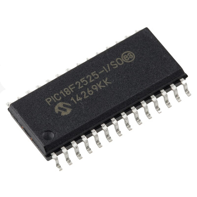 Microchip PIC18F2525-I/SO, 8bit PIC Microcontroller, PIC18F, 40MHz, 1.024 kB, 48 kB Flash, 28-Pin SOIC