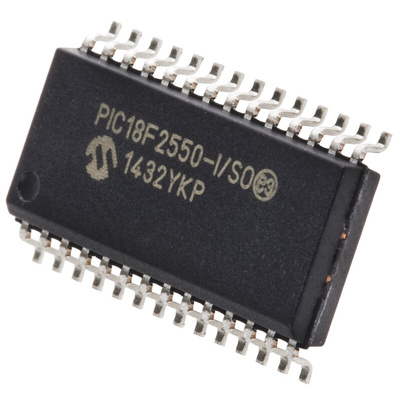 Microchip PIC18F2550-I/SO, 8bit PIC Microcontroller, PIC18F, 48MHz, 32 kB, 256 B Flash, 28-Pin SOIC