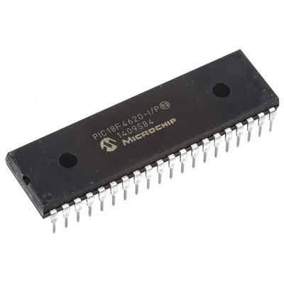 Microchip PIC18F4620-I/P, 8bit PIC Microcontroller, PIC18F, 40MHz, 1.024 kB, 64 kB Flash, 40-Pin PDIP