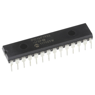 Microchip PIC16F1936-I/SP, 8bit PIC Microcontroller, PIC16F, 32MHz, 256 B, 8192 x 14 words Flash, 28-Pin SPDIP