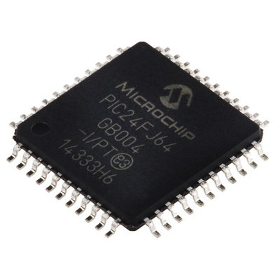 Microchip PIC24FJ64GB004-I/PT, 16bit PIC Microcontroller, PIC24FJ, 32MHz, 64 kB Flash, 44-Pin TQFP