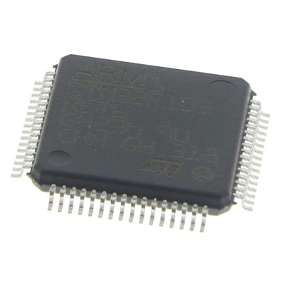 STMicroelectronics STM32F103RET6, 32bit ARM Cortex M3 Microcontroller, STM32F1, 72MHz, 512 kB Flash, 64-Pin LQFP