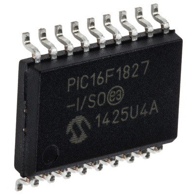 Microchip PIC16F1827-I/SO, 8bit PIC Microcontroller, PIC16F, 32MHz, 256 B, 4K x 14 words Flash, 18-Pin SOIC