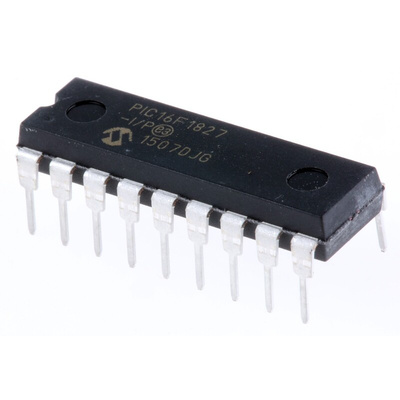 Microchip PIC16F1827-I/P, 8bit PIC Microcontroller, PIC16F, 32MHz, 4K x 14 words, 256 B Flash, 18-Pin PDIP