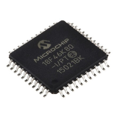 Microchip PIC18F46K80-I/PT, 8bit PIC Microcontroller, PIC18F, 64MHz, 64 kB Flash, 44-Pin TQFP