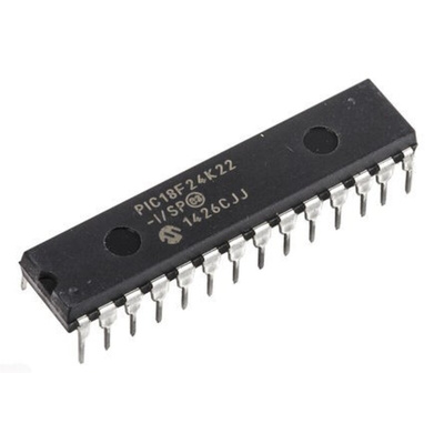 Microchip PIC18F24K22-I/SP, 8bit PIC Microcontroller, PIC18F, 64MHz, 16 kB Flash, 28-Pin SPDIP