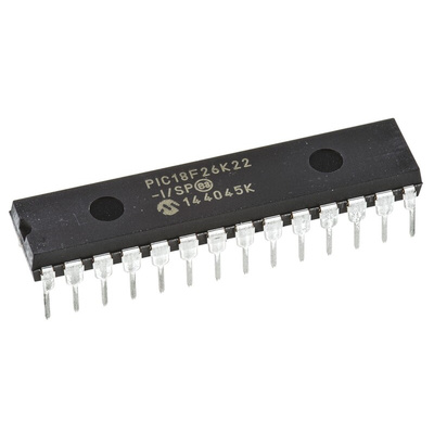 Microchip PIC18F26K22-I/SP, 8bit PIC Microcontroller, PIC18F, 64MHz, 64 kB Flash, 28-Pin SPDIP