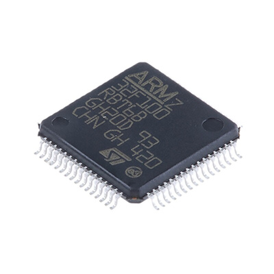 STMicroelectronics STM32F100RBT6B, 32bit ARM Cortex M3 Microcontroller, STM32F1, 24MHz, 128 kB Flash, 64-Pin LQFP