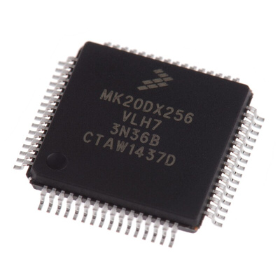 NXP MK20DX256VLH7 ARM Cortex M4 Microcontroller, Kinetis K2x, 72MHz, 288 kB Flash, 64-Pin LQFP